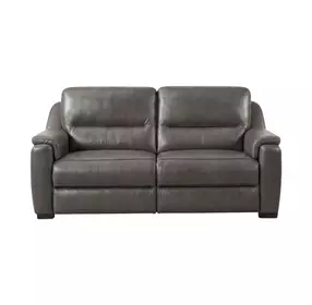 Altamura Gray Leather 62" Power Reclining Loveseat