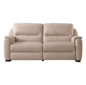 Altamura Taupe Leather Power Reclining Sofa