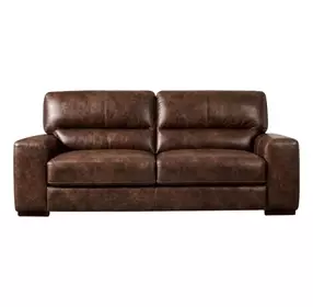 Marsicano Cognac Leather 86" Sofa