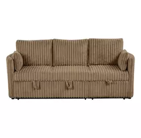 Denholme Brown Sleeper Sofa with Pull Out and USB Charging