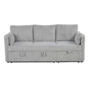Denholme Gray Sleeper Sofa with Pull Out and USB Charging