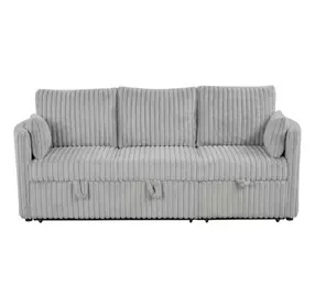 Denholme Gray Sleeper Sofa with Pull Out and USB Charging