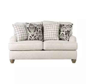 Mossley Ivory 65" Performance Fabric Loveseat