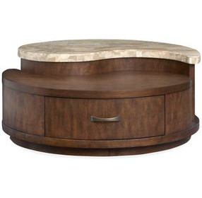 Mcpherson Burnt Umber Round Cocktail Table