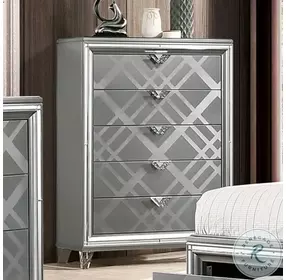 Emmeline Silver Upholstered Chest