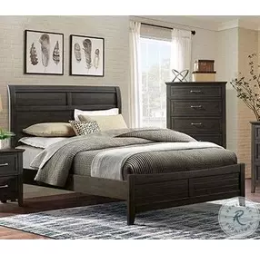 Alaina Walnut King Panel Bed