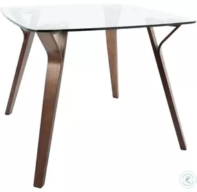Folia Walnut And Glass Dining Table