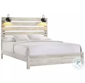 Tarrant White King Panel Bed