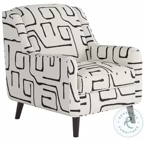 Fossil Ebony Sloped Arms Accent Chair