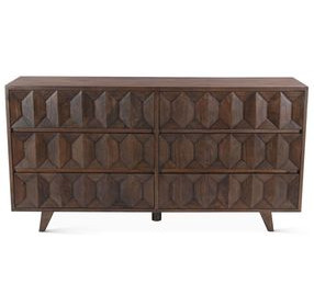 Lisbon Royal Brown 6 Drawer Dresser