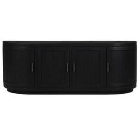 Nicola Black 4 Door Media Cabinet