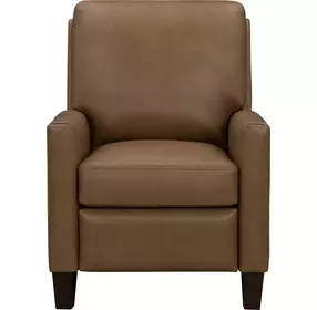 Fremont Hillwood Toffee Leather Push Thru The Arms Recliner