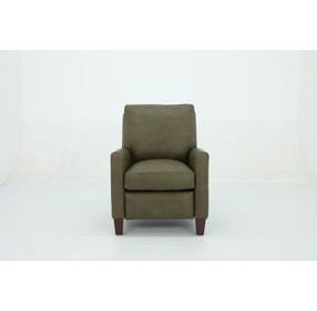Fremont Oasis Olive Leather Push Thru The Arms Recliner