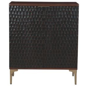 Vallarta Brown and Gray 2 Door Bar Cabinet