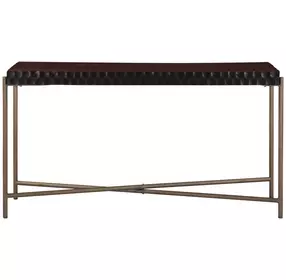 Vallarta Brown and Gold Rectangular Console Table