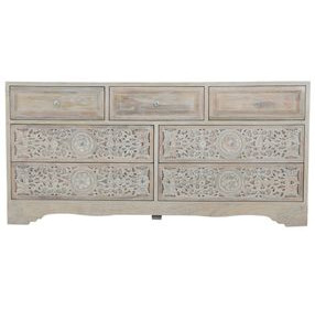 Haveli Heirloom White 7 Drawer Dresser