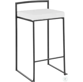 Fuji Black Stacker Counter Stool Set Of 2