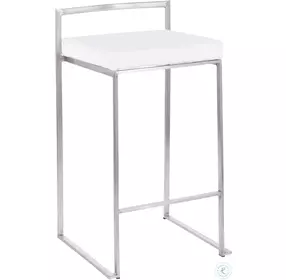 Fuji White Stacker Counter Stool Set Of 2