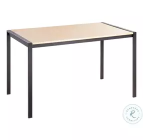 Fuji Black Metal And Natural Wood Dinette Table