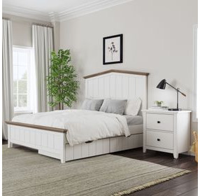 Lodge Cookies and Cream Full Bed with 1 Set of Drawer