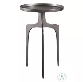 Kenna Textured Nickel Accent Table