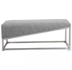 Uphill Climb Gray and White Bench