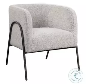 Jacobsen Ivory and Warm Gray Accent Chair