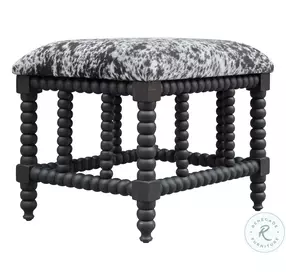 Gomez Charcoal Gray and White Bench