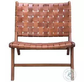 Plait Cognac Accent Chair