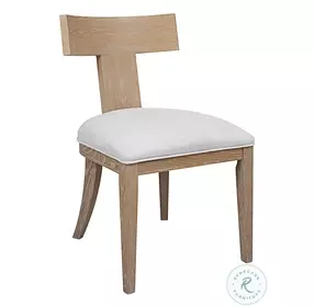 Idris White And Neutral Performance Fabric Dining Chair