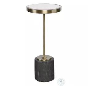 Laurier Brushed Brass Accent Table