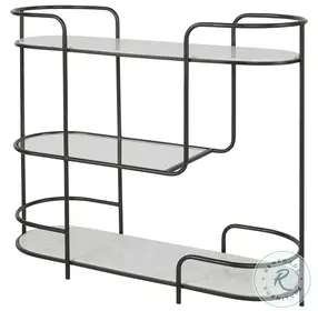 Trolley Satin Black Bar Console