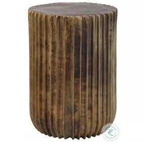 Peaks Oxidized Antique Gold Accent Table