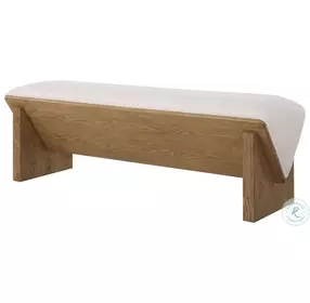 Wedged Soft Ivory Bench