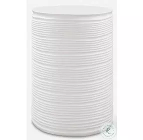 Borderline Plaster White Drum Table