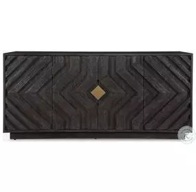 Faulkner Black 4 Door Accent Cabinet