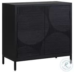 Beswick Chic Black Matte Black 2 Accent Cabinet