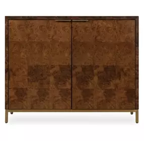 Fairmont Brown and Gold 2 Door Accent Cabinet