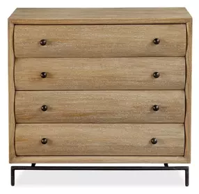 Prescott Warm Natural and Bronze 4 Drawer Accent Chest