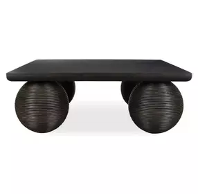 Grafton Distressed Black Rectangular Coffee Table