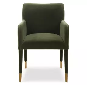 Oakley Moss Upholstered Dining Arm Chair