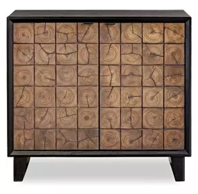 Somerset Brown and Black 2 Door Accent Cabinet