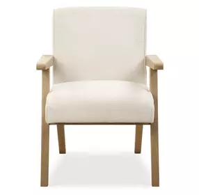 Hamilton White Upholstered Dining Arm Chair