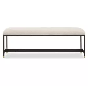 Riverton Off White Upholstered Accent Bench