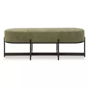 Prescott Moss Upholstered Accent Bench