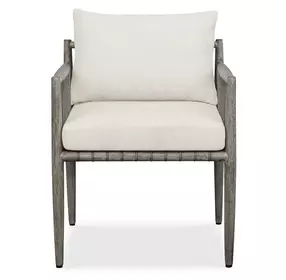 Borneo Oyster White Upholstered Outdoor Dining Chair