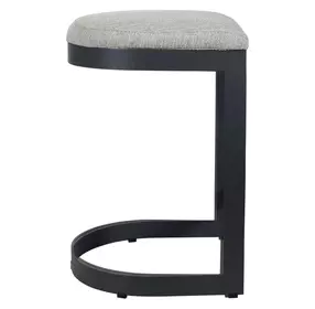 Maude Taupe Gray Outdoor Counter Height Stool