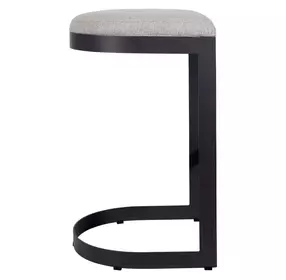 Kingsley Taupe Gray Upholstered Outdoor Bar Stool