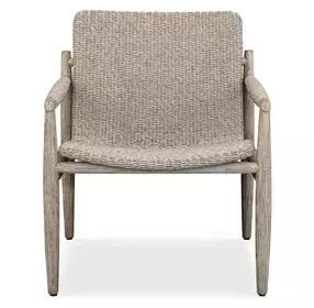 Prescott Oatmeal and Cerused Wheat Outdoor Lounge Chair