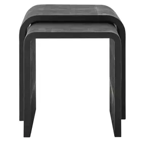 Alden Gray Rectangular Nesting Side Table Set of 2